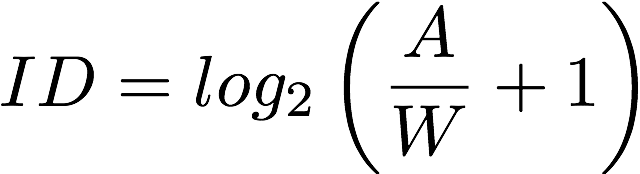 Shannon Formulation of the Fitts's law